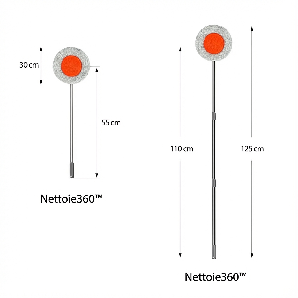 Nettoie360™ Mop - Jusqu'au plafond, dans chaque recoin