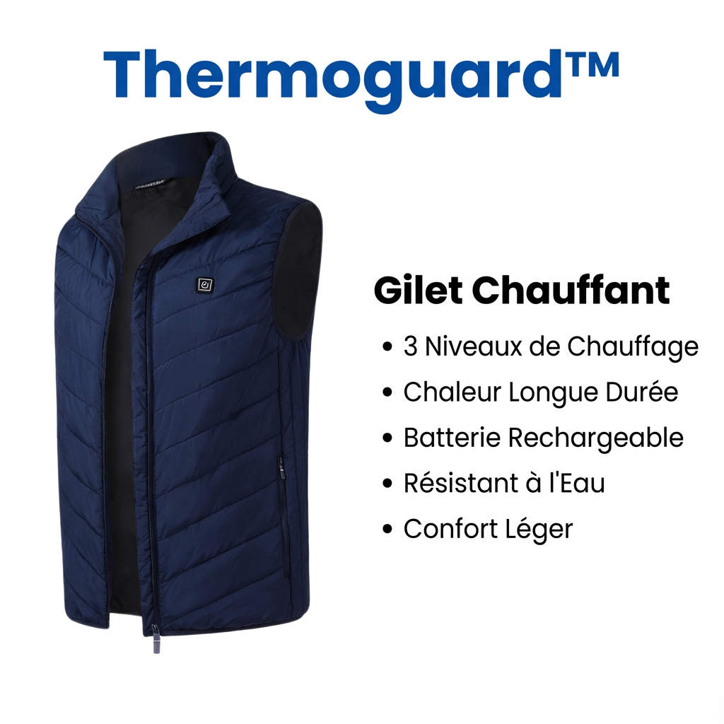 Thermoguard™ – Gilet unisexe chauffant et imperméable
