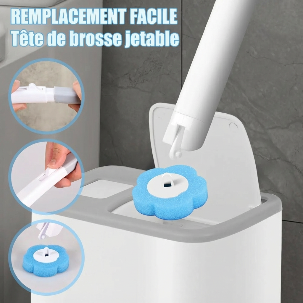 SaniBrosse™ – La brosse WC ultra hygiénique qui élimine les bactéries au lieu de les propager
