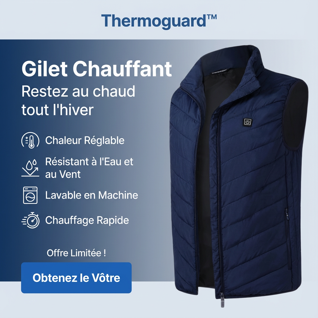 Thermoguard™ – Gilet unisexe chauffant et imperméable