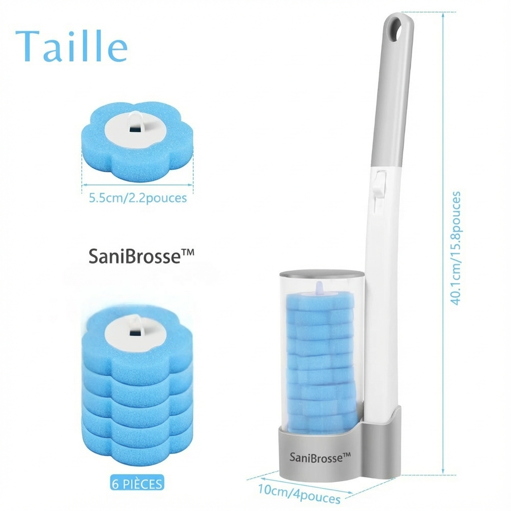 SaniBrosse™ – La brosse WC ultra hygiénique qui élimine les bactéries au lieu de les propager