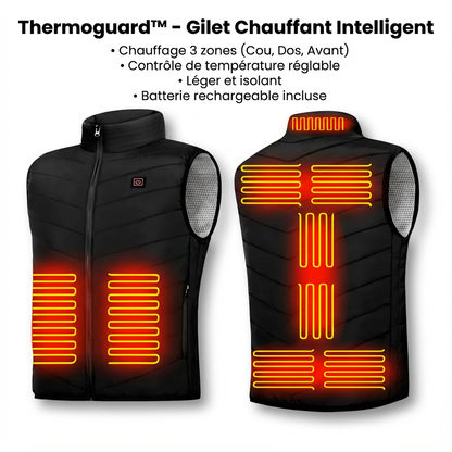 Thermoguard™ – Gilet unisexe chauffant et imperméable