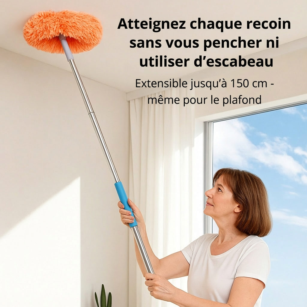 Nettoie360™ Mop - Jusqu'au plafond, dans chaque recoin