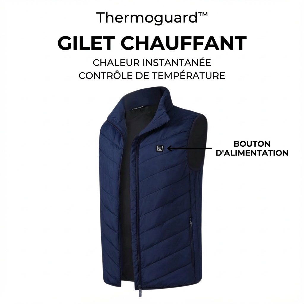 Thermoguard™ – Gilet unisexe chauffant et imperméable