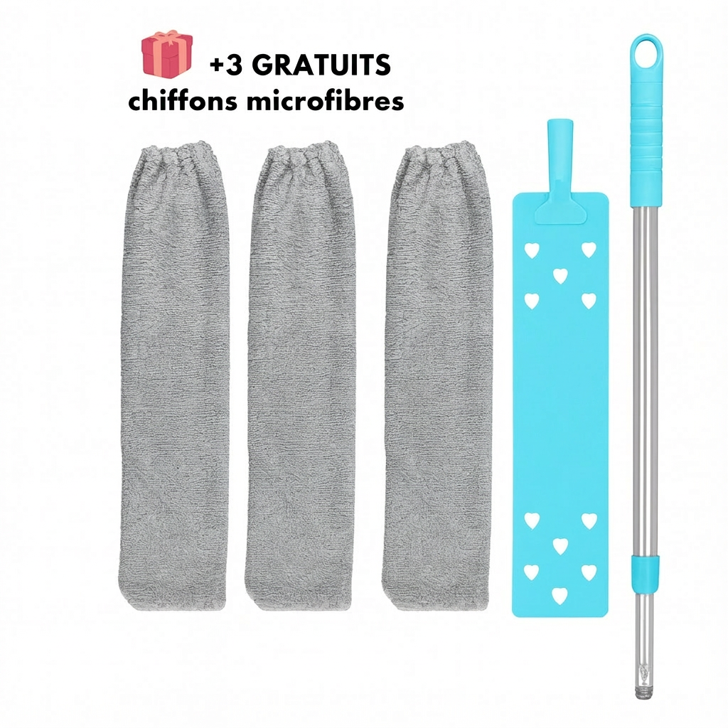 PortéePoussière™ brosse à poussière | +3 CHIFFONS GRATUITS