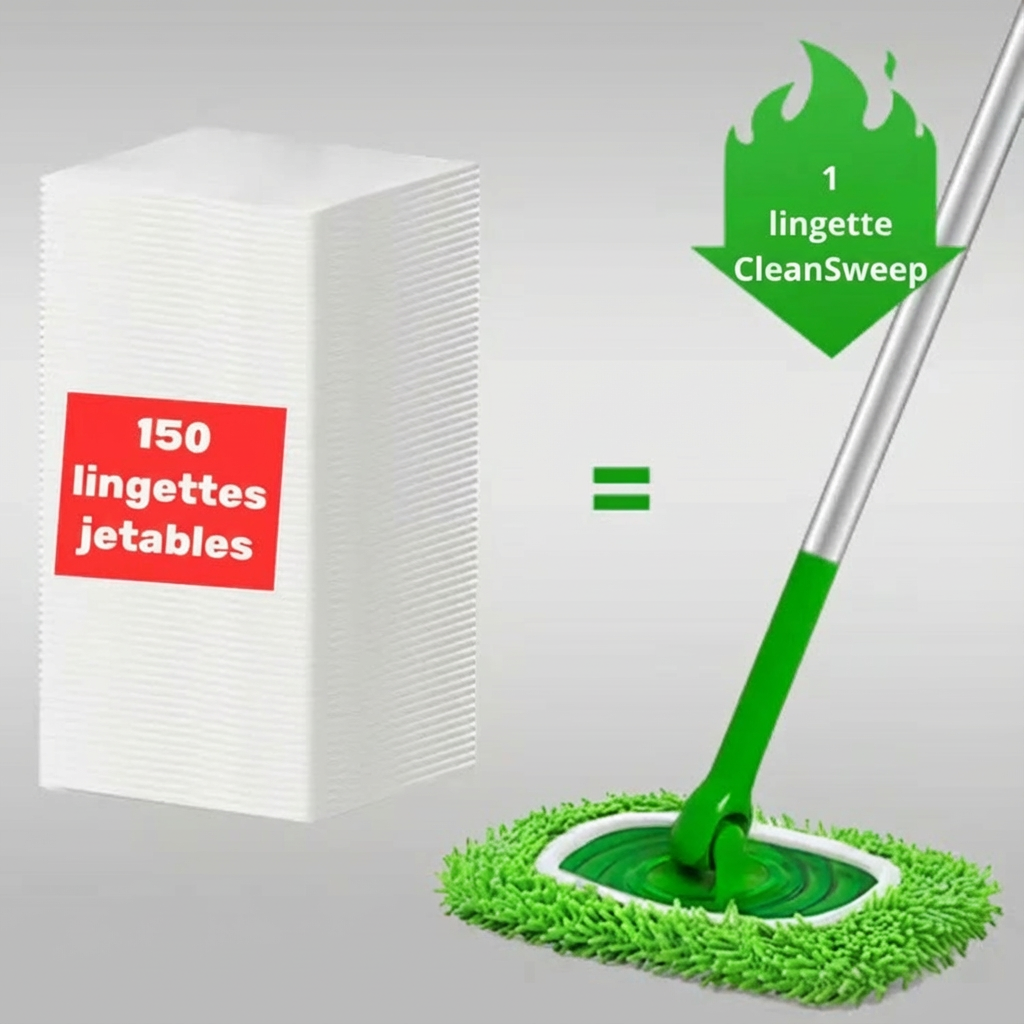 CleanSweep - Serpillère réutilisable pour Swiffer